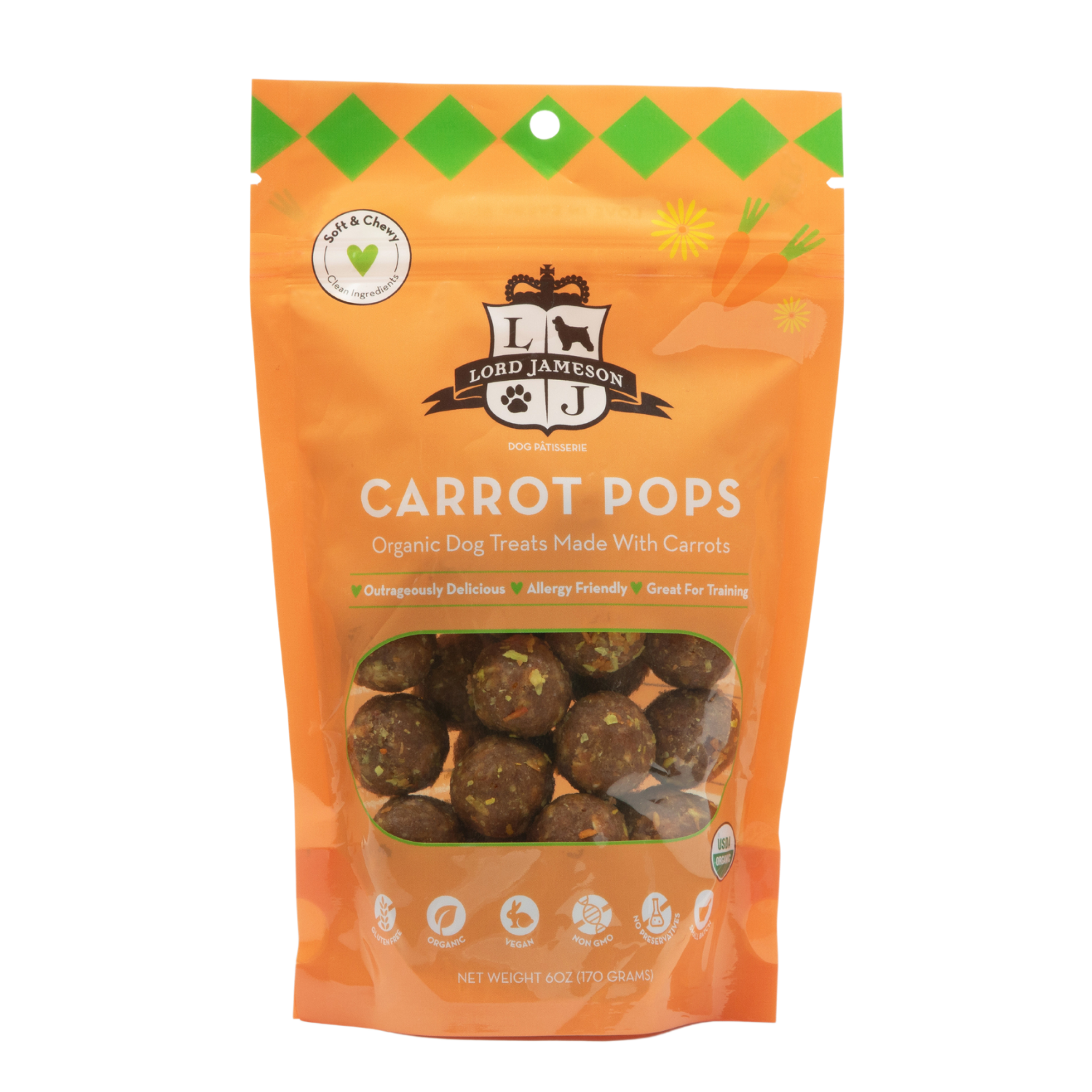 Carrot Pops Organic Dog Treats