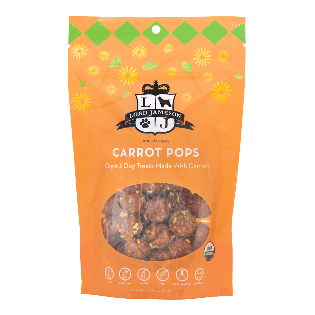Check out our everyday collection of carrot pops organic dog treats for a real carrot cake experience with rich notes of organic carrot layered with cinnamon. 