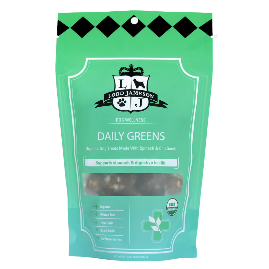 Daily Greens Organic Dog Treats | Stomach & Digestion - Lord Jameson Organic Dog Treats
