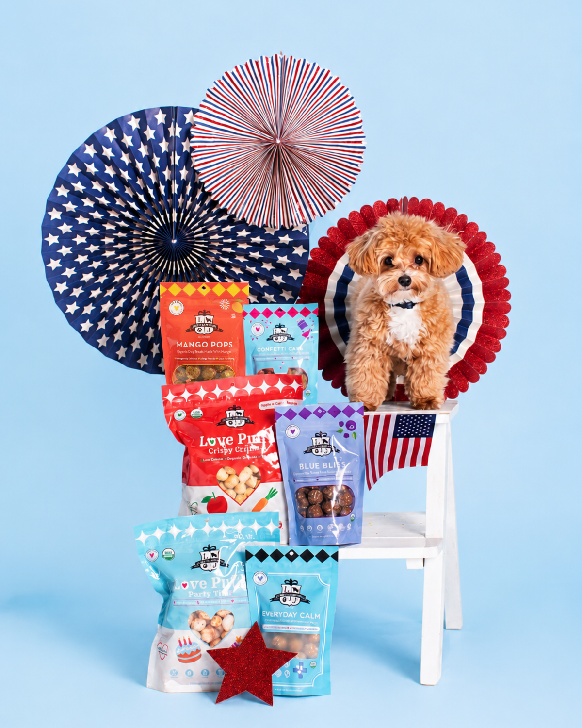 Celebrate 250 Years with Red, White, & Blue Pouches!