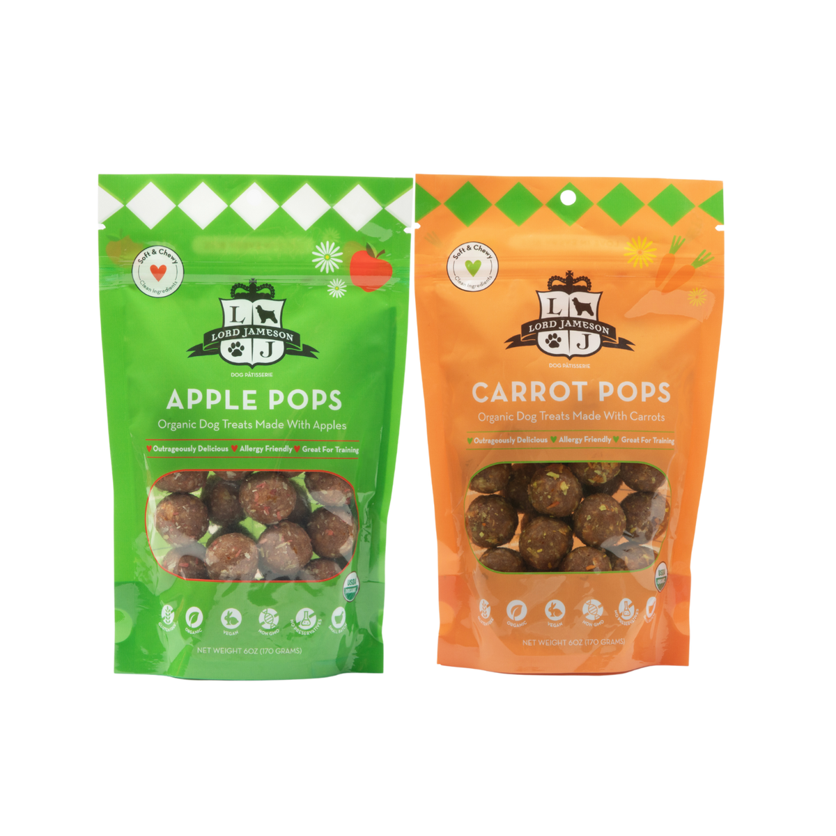 Apple Pops and Carrot Pops Bundle - Soft & Chewy - Lord Jameson