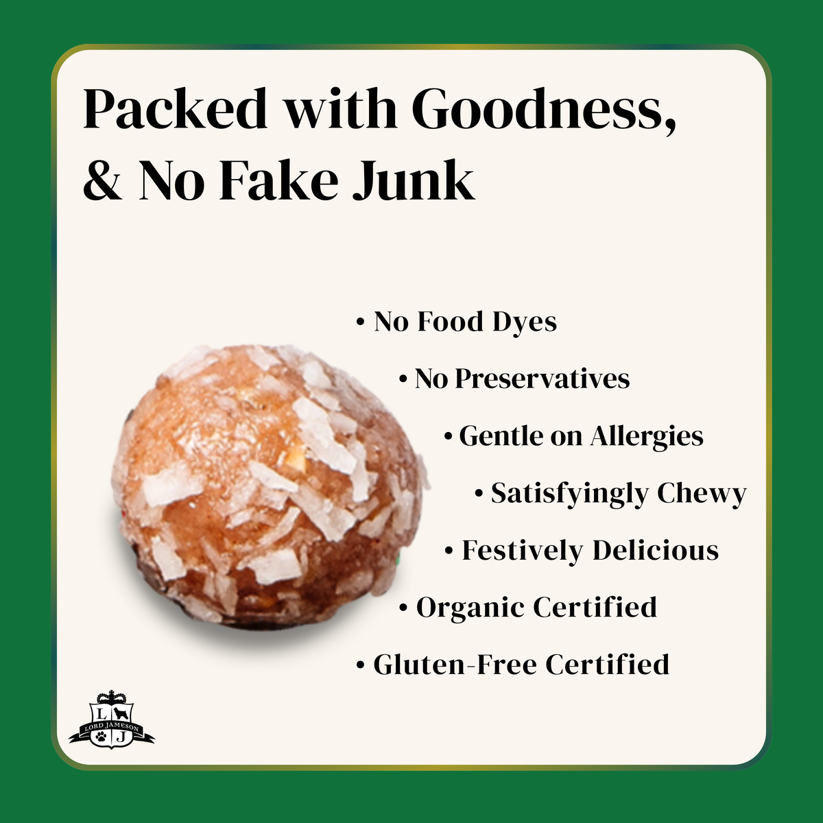 Holiday Christmas Organic Dog Treats - Lord Jameson