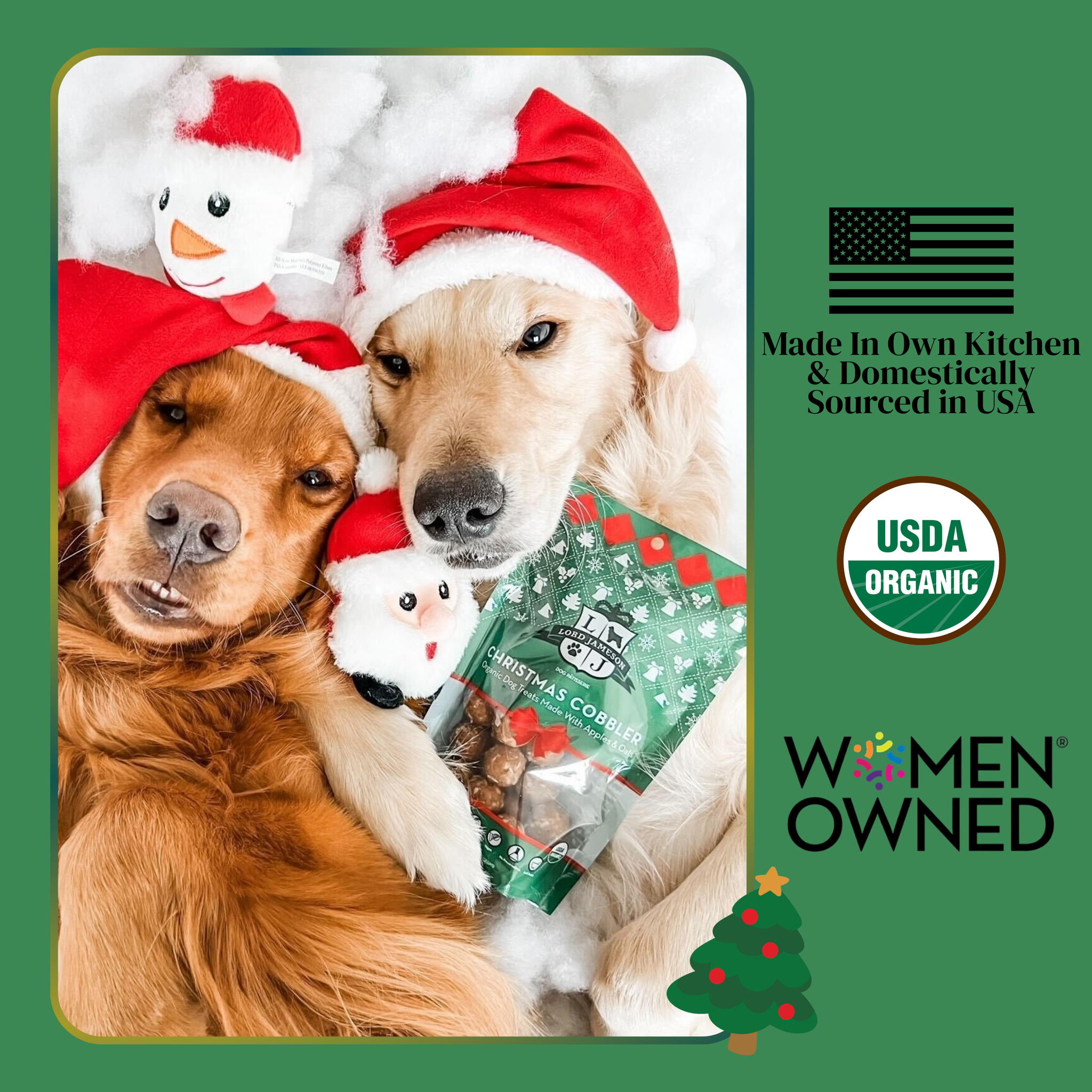 Organic Holiday Cobbler Christmas Dog Treats