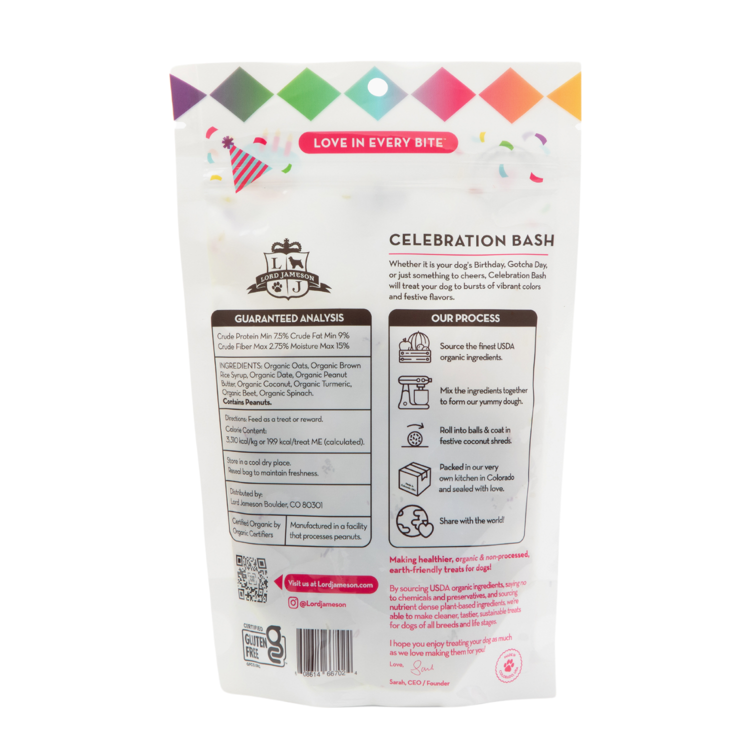 Celebration Bash Organic Dog Treats - Lord Jameson Organic Dog Treats 