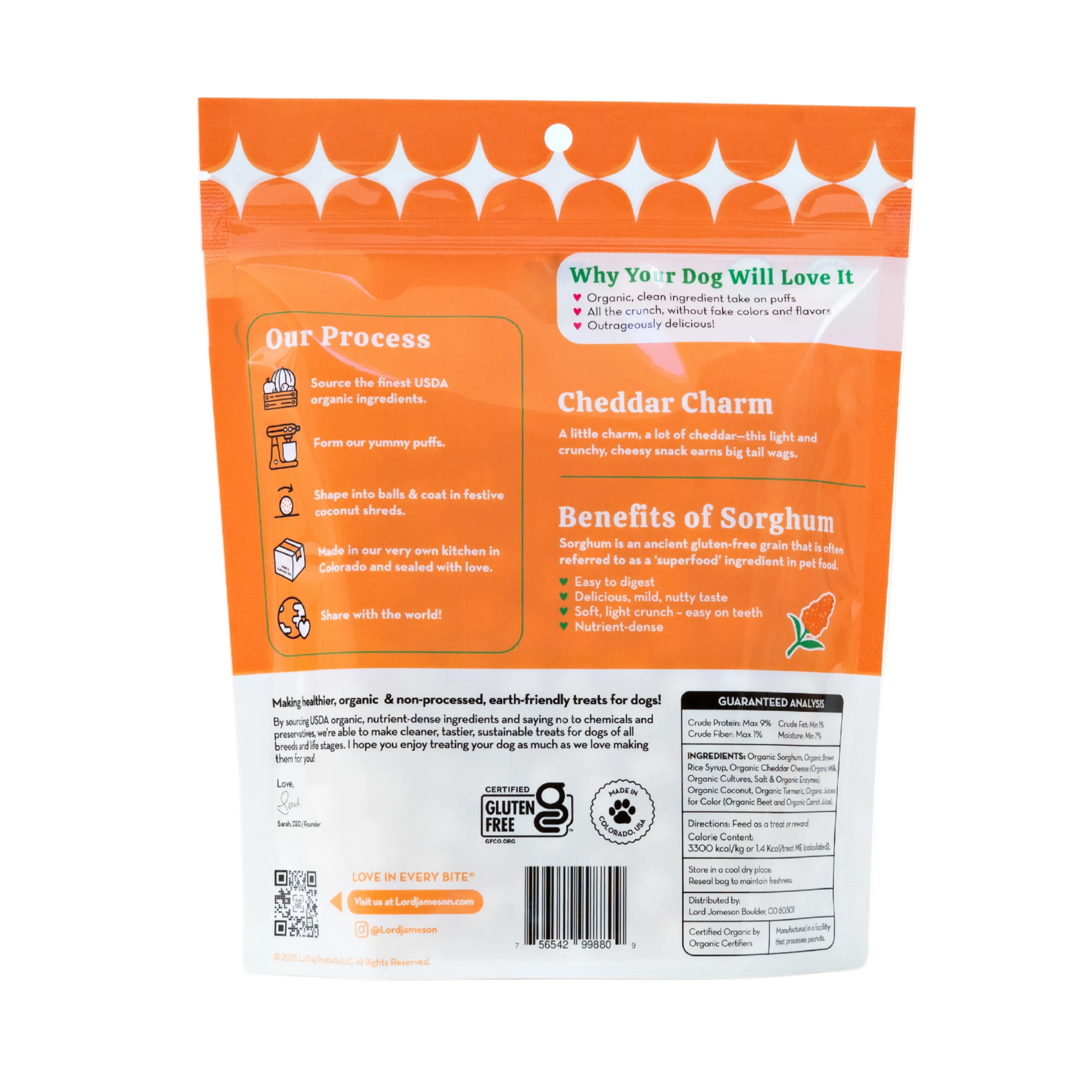 Cheddar Charm Organic Dog Treats - Lord Jameson