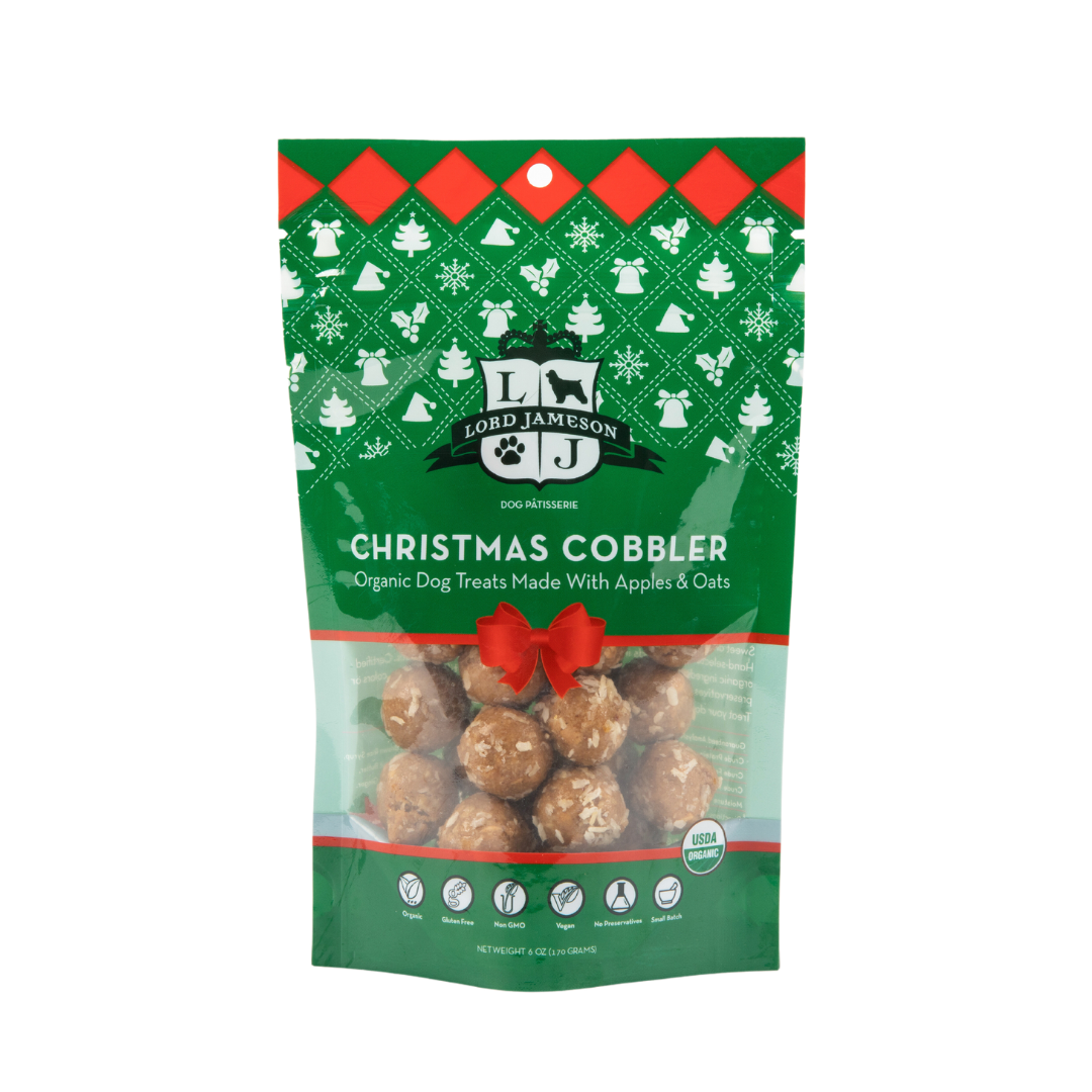 Holiday Cobbler Organic Dog Treats | 6 oz - Lord Jameson Organic Dog Treats 