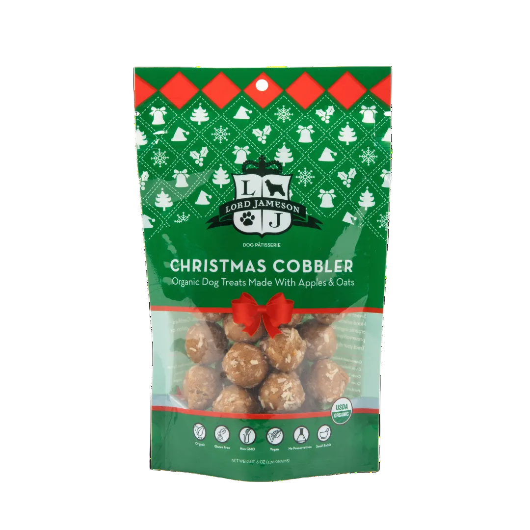 Holiday Cobbler Organic Dog Treats | 6 oz - Lord Jameson Organic Dog Treats 