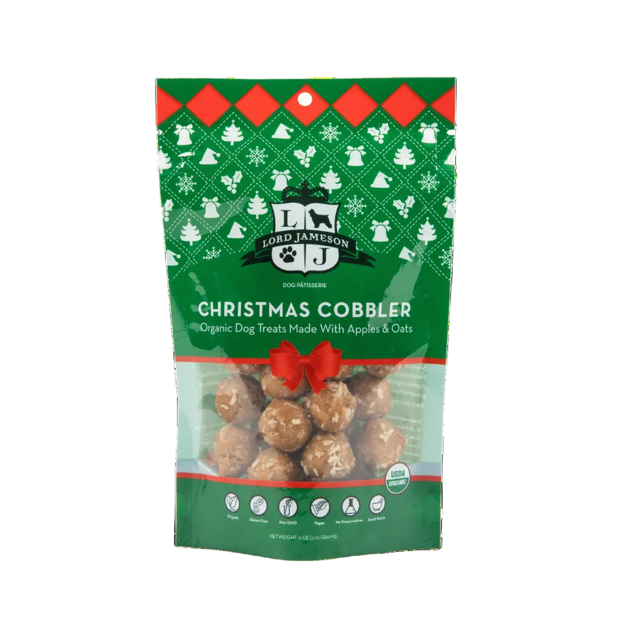 Holiday Cobbler Organic Dog Treats | 6 oz - Lord Jameson Organic Dog Treats 