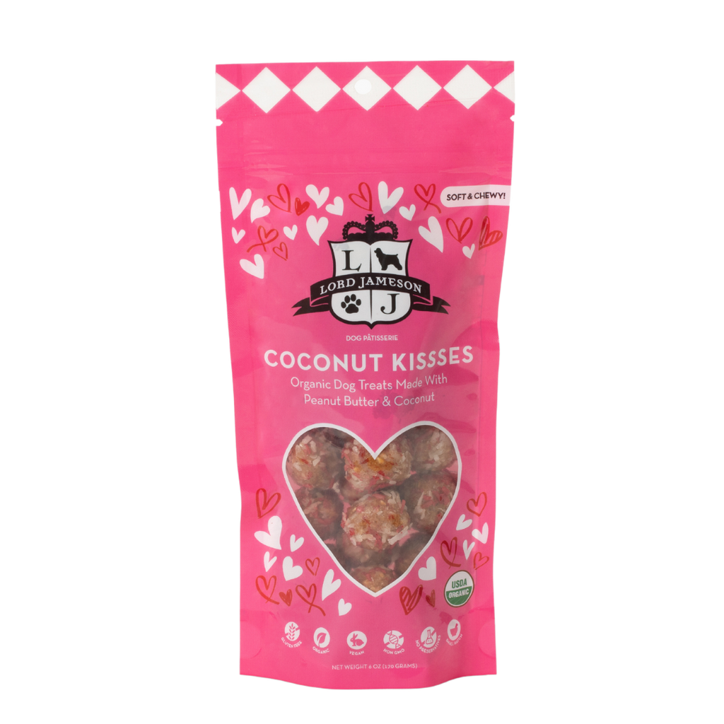 Coconut Kisses Dog Treats | 6 oz - Lord Jameson Organic Dog Treats 