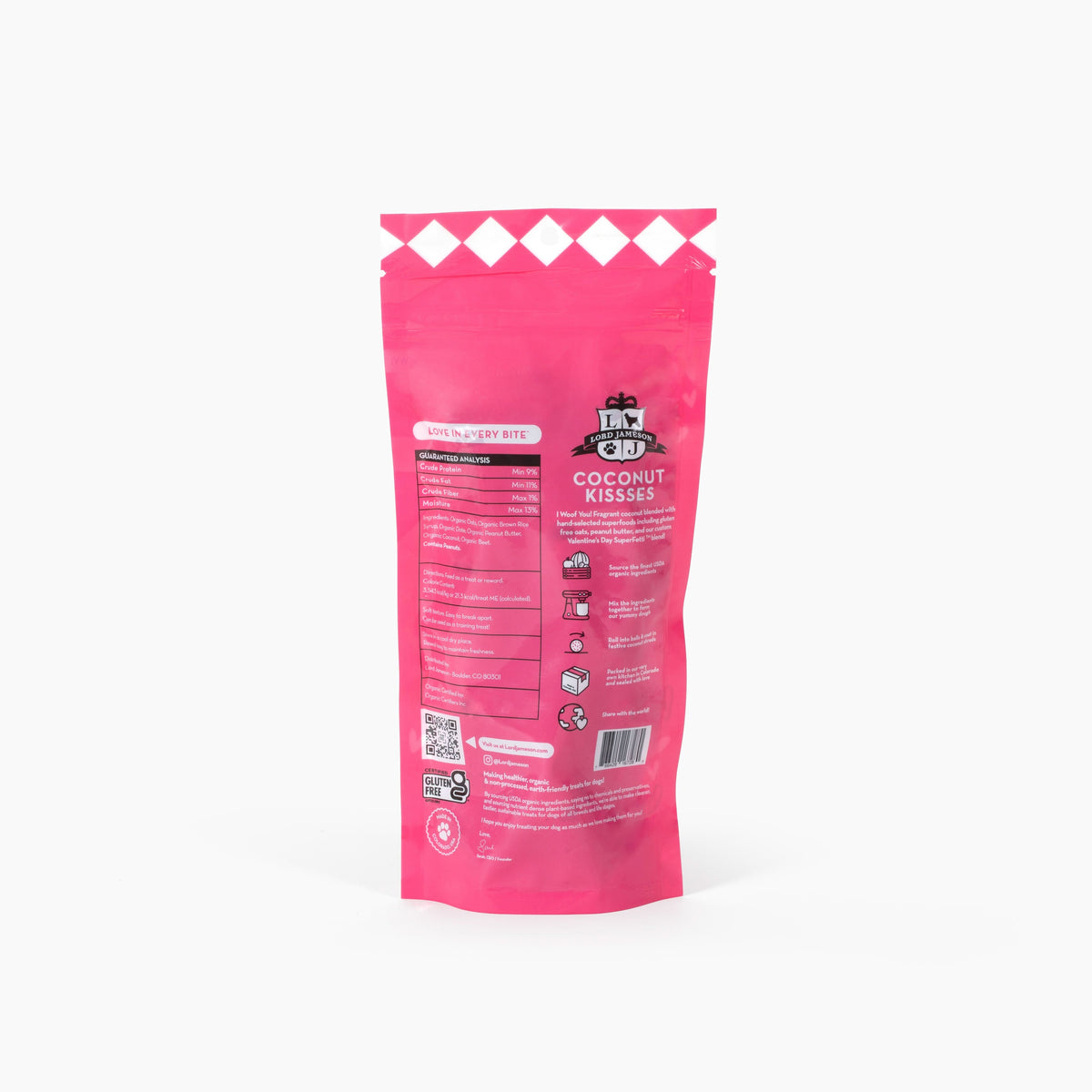 WHOLESALE Limited Edition Coconut Kisses Pouch | Set of 12 + POS Box - Lord Jameson Organic Dog Treats 