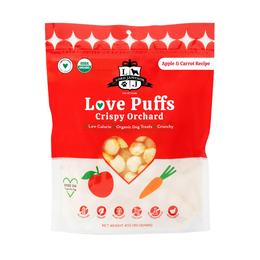 WHOLESALE Crispy Orchard Organic Dog Treats - Lord Jameson Organic Dog Treats 
