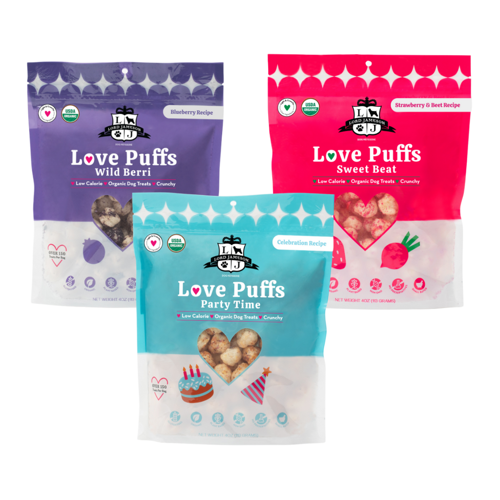 Love Puffs Best Sellers Collection Bundle - Lord Jameson Organic Dog Treats 