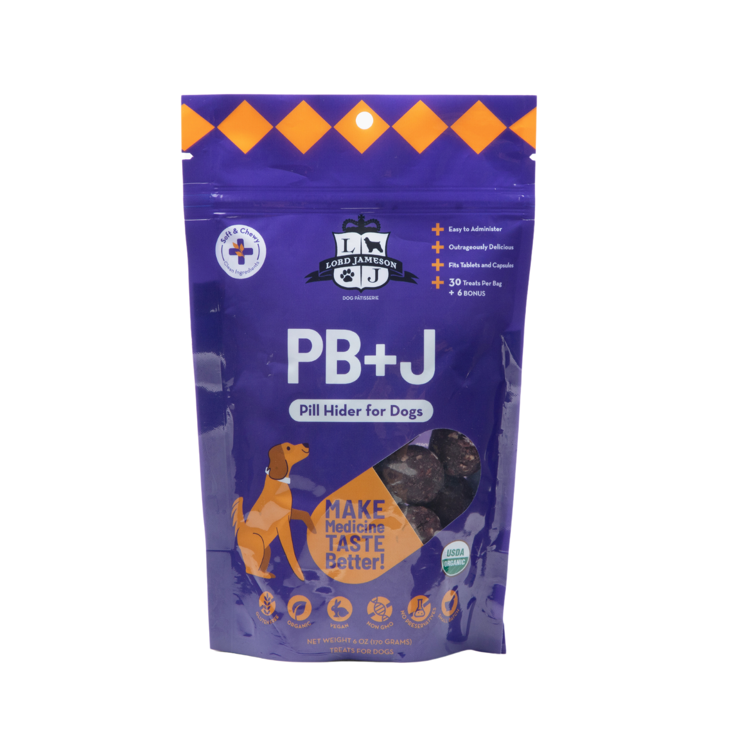 PB+J Organic Pill Hider Dog Treats