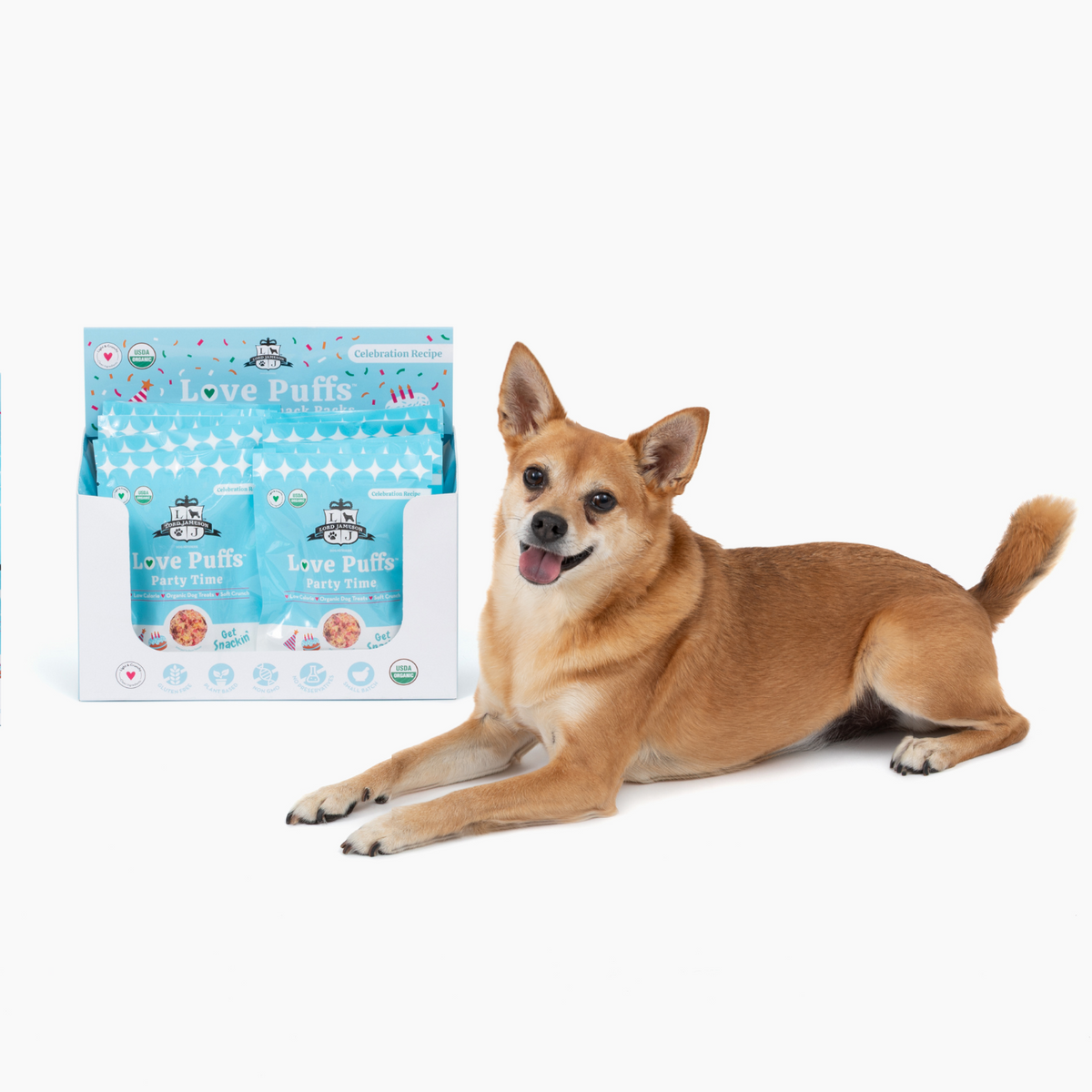 Dog with Party Time Grab-N-Go Snack Pack - Lord Jameson