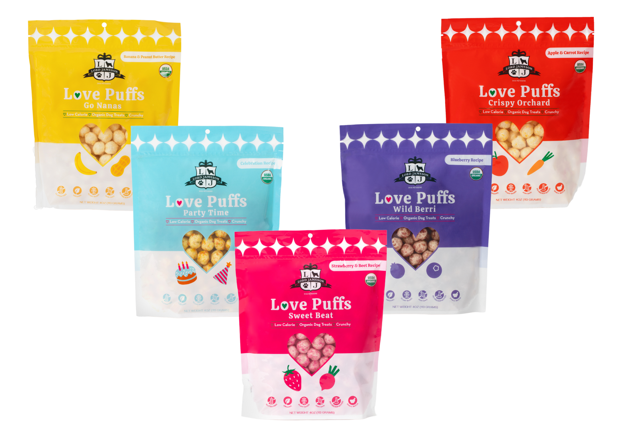 Entire Puffs Collection Bundle - Lord Jameson Organic Dog Treats 