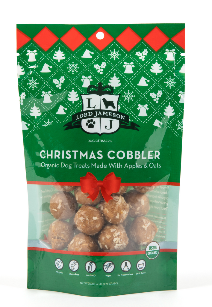 WHOLESALE Christmas Cobbler Dog Treats - Lord Jameson Organic Dog Treats 