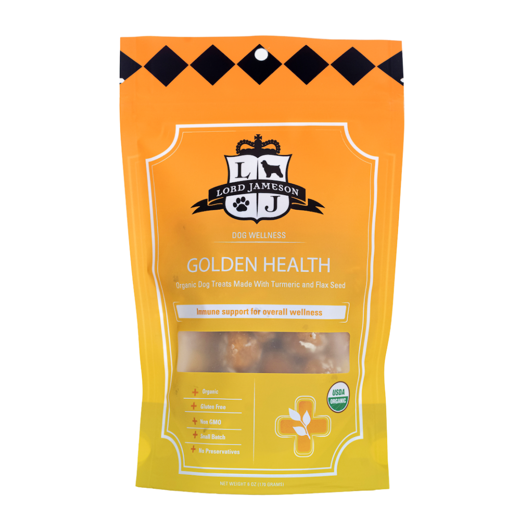 SAMPLE Golden Health Organic Dog Treats | Overall Wellness - Lord Jameson Organic Dog Treats 