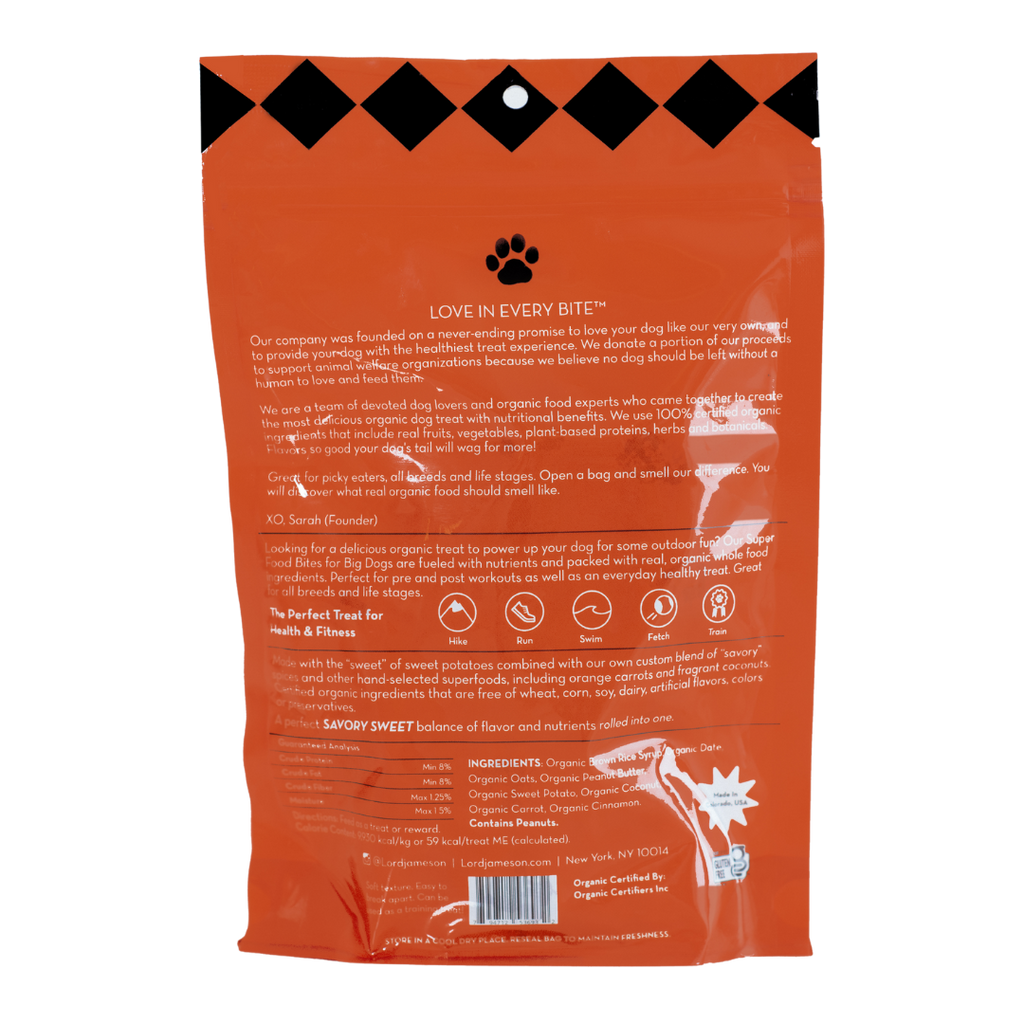 Savory Sweet Large Breed Organic Dog Treats - Lord Jameson Organic Dog Treats 