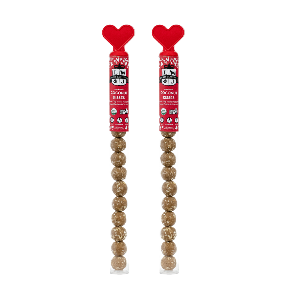 Coconut Kisses Organic Dog Treats | Set of 2 - Lord Jameson Organic Dog Treats 