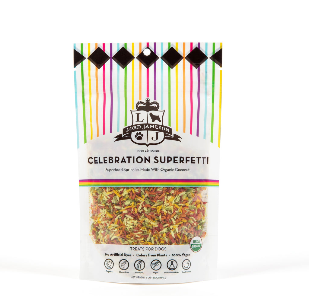 WHOLESALE Celebration SuperFetti Organic Dog Treats - Lord Jameson Organic Dog Treats 